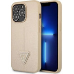 Guess GUHCP13LPSATLE iPhone 13 Pro / 13 6.1 beige/beige hardcase SaffianoTriangle Logo - (GUE001908-0)