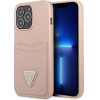 Guess GUHCP13LPSATPP iPhone 13 Pro / 13 6.1 pink / pink hardcase SaffianoTriangle Logo Cardslot - (GUE001975-0)