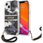 Guess GUHCP13MKCABBK iPhone 13 6.1 black/black hardcase Camo Strap Collection - (GUE001602-0)