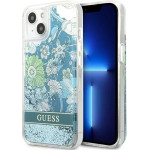 Guess GUHCP13MLFLSN iPhone 13 6.1 green/green hardcase Flower Liquid Glitter - (GUE001953-0)