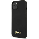 Guess GUHCP13MLSLMGBK iPhone 13 6.1'' black/black hardcase Silicone Script Gold Logo - (GUE002912-0)