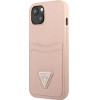 Guess GUHCP13MPSATPP iPhone 13 6.1 pink / pink hardcase SaffianoTriangle Logo Cardslot - (GUE001974-0)