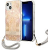 Guess GUHCP13SHFLSD iPhone 13 mini 5.4 gold/gold hardcase Flower Strap - (GUE001986-0)