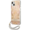 Guess GUHCP13SHFLSD iPhone 13 mini 5.4 gold/gold hardcase Flower Strap - (GUE001986-0)