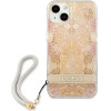 Guess GUHCP13SHFLSD iPhone 13 mini 5.4 gold/gold hardcase Flower Strap - (GUE001986-0)