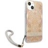 Guess GUHCP13SHFLSD iPhone 13 mini 5.4 gold/gold hardcase Flower Strap - (GUE001986-0)