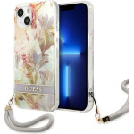 Guess GUHCP13SHFLSU iPhone 13 mini 5.4 purple/purple hardcase Flower Strap - (GUE001990-0)