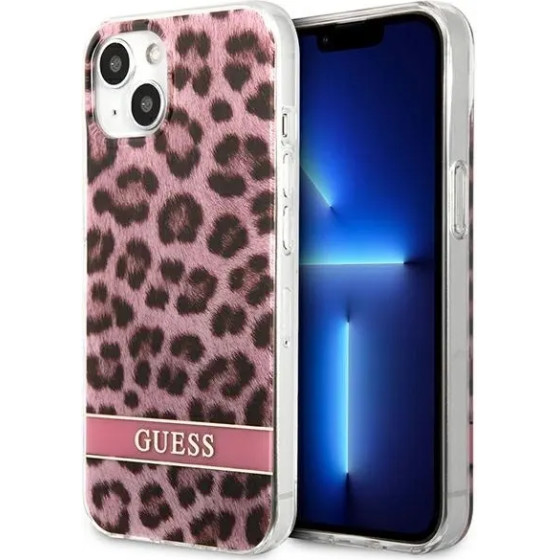 Guess GUHCP13SHSLEOP iPhone 13 mini 5.4 pink/pink hardcase Leopard - (GUE002004-0)