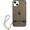 Guess GUHCP13SHTSGSK iPhone 13 mini 5.4 black/black hardcase Translucent Stap - (GUE001956-0)