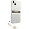 Guess GUHCP13SKB4GBR iPhone 13 mini 5.4'' Transparent hardcase 4G Brown Strap Charm - (GUE001620-0)
