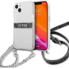 Guess GUHCP13SKC4GBSI iPhone 13 mini 5.4 Transparent hardcase 4G Gray Strap Silver Chain - (GUE001683-0)