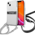 Guess GUHCP13SKC4GBSI iPhone 13 mini 5.4 Transparent hardcase 4G Gray Strap Silver Chain - (GUE001683-0)