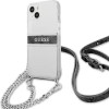 Guess GUHCP13SKC4GBSI iPhone 13 mini 5.4 Transparent hardcase 4G Gray Strap Silver Chain - (GUE001683-0)