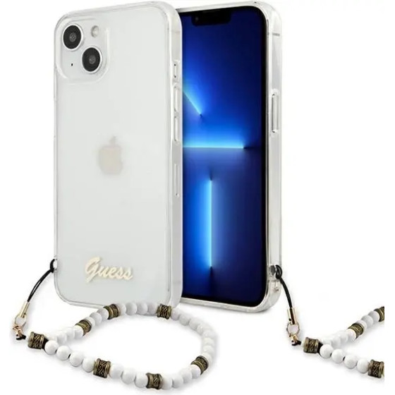 Guess GUHCP13SKPSWH iPhone 13 mini 5.4 Transparent hardcase White Pearl - (GUE001785-0)