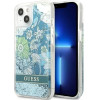 Guess GUHCP13SLFLSN iPhone 13 mini 5.4 green/green hardcase Flower Liquid Glitter - (GUE001952-0)