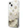 Guess GUHCP13SLGPEGO iPhone 13 mini 5.4 gold/gold hardcase Peony Liquid Glitter - (GUE001769-0)