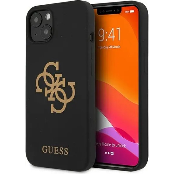 Guess GUHCP13SLS4GGBK iPhone 13 mini 5.4 black/black hard case Silicone 4G Logo - (GUE001729-0)