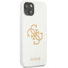 Guess GUHCP13SLS4GGWH iPhone 13 mini 5.4 white/white hard case Silicone 4G Logo - (GUE001733-0)