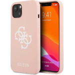 Guess GUHCP13SLS4GWPI iPhone 13 mini 5.4 pink/pink hard case Silicone 4G Logo - (GUE001737-0)