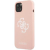 Guess GUHCP13SLS4GWPI iPhone 13 mini 5.4 pink/pink hard case Silicone 4G Logo - (GUE001737-0)
