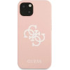 Guess GUHCP13SLS4GWPI iPhone 13 mini 5.4 pink/pink hard case Silicone 4G Logo - (GUE001737-0)