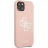 Guess GUHCP13SLS4GWPI iPhone 13 mini 5.4 pink/pink hard case Silicone 4G Logo - (GUE001737-0)