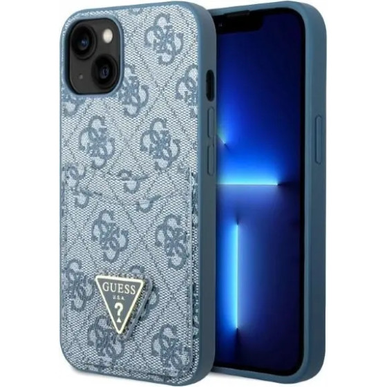 Guess GUHCP13SP4TPB iPhone 13 mini 5.4 blue/blue hardcase 4G Triangle Logo Cardslot - (GUE002472-0)