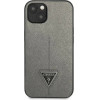Guess GUHCP13SPSATLG iPhone 13 mini 5,4 silver / silver hardcase SaffianoTriangle Logo - (GUE002085-0)
