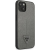 Guess GUHCP13SPSATLG iPhone 13 mini 5,4 silver / silver hardcase SaffianoTriangle Logo - (GUE002085-0)