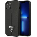 Guess GUHCP13SPSATLK iPhone 13 mini 5,4 black / black hardcase SaffianoTriangle Logo - (GUE002428-0)