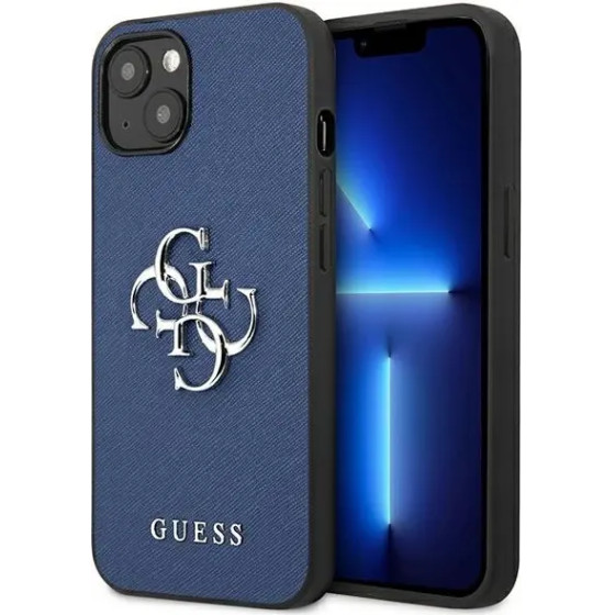 Guess GUHCP13SSA4GSBL iPhone 13 mini 5.4 blue/blue hardcase Saffiano 4G Metal Logo - (GUE001717-0)
