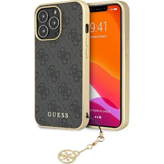 Guess GUHCP13XGF4GGR iPhone 13 Pro Max 6.7 grey/grey hardcase 4G Charms Collection - (GUE001657-0)