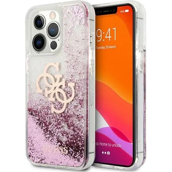 Guess GUHCP13XLG4GPI iPhone 13 Pro Max 6,7'' rozowy/pink hardcase 4G Big Liquid Glitter - (GUE001756-0)