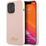 Guess GUHCP13XLSLMGLP iPhone 13 Pro Max 6.7'' light pink/light pink hardcase Silicone Script Gold Logo - (GUE002920-0)