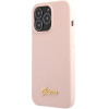 Guess GUHCP13XLSLMGLP iPhone 13 Pro Max 6.7'' light pink/light pink hardcase Silicone Script Gold Logo - (GUE002920-0)