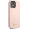 Guess GUHCP13XLSLMGLP iPhone 13 Pro Max 6.7'' light pink/light pink hardcase Silicone Script Gold Logo - (GUE002920-0)