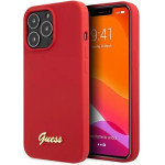 Guess GUHCP13XLSLMGRE iPhone 13 Pro Max 6.7'' red/burgundy hard case Silicone Vintage Gold Logo - (GUE002921-0)