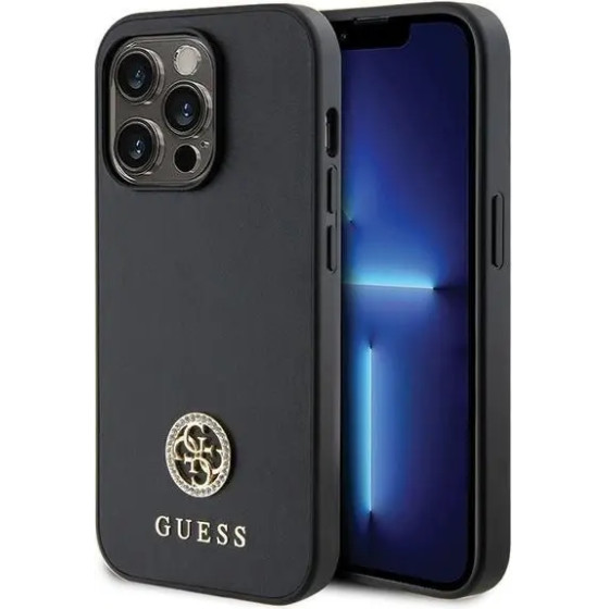 Guess GUHCP13XPS4DGPK iPhone 13 Pro Max 6.7 black/black hardcase Strass Metal Logo - (GUE003021-0)