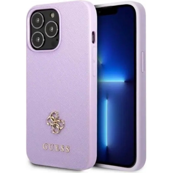 Guess GUHCP13XPS4MU iPhone 13 Pro Max 6.7 purple/purple hardcase Saffiano 4G Small Metal Logo - (GUE002526-0)