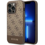 Guess GUHCP14LG4GLBR iPhone 14 Pro 6,1'' brazowy/brown hard case 4G Stripe Collection - (GUE002364-0)