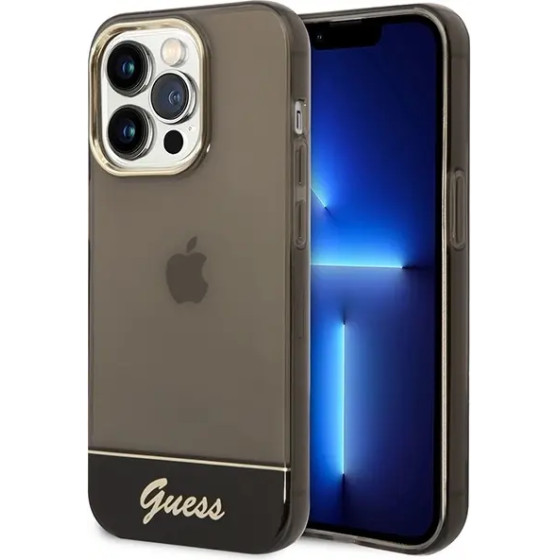 Guess GUHCP14LHGCOK iPhone 14 Pro 6.1 black / black hardcase Translucent - (GUE002248-0)