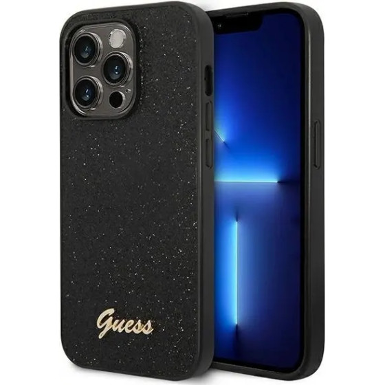 Guess GUHCP14LHGGSHK iPhone 14 Pro 6,1'' czarny/black hard case Glitter Script - (GUE002164-0)