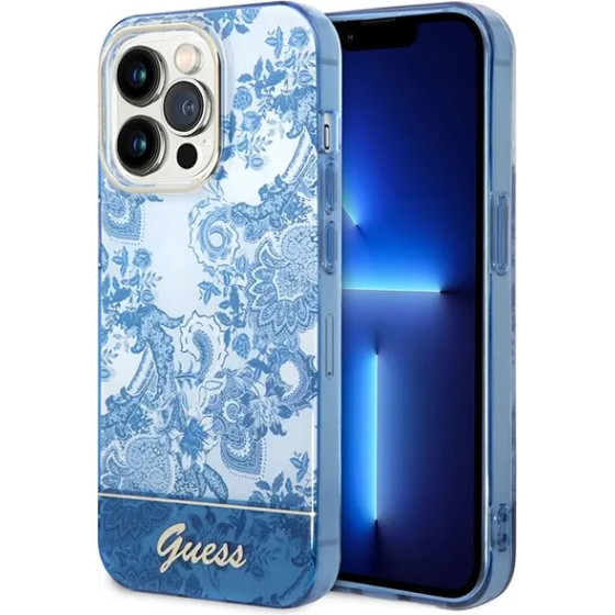 Guess GUHCP14LHGPLHB iPhone 14 Pro 6.1 blue/blue hardcase Porcelain Collection - (GUE002220-0)