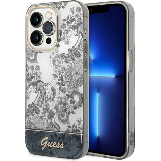 Guess GUHCP14LHGPLHG iPhone 14 Pro 6.1 grey/grey hardcase Porcelain Collection - (GUE002216-0)