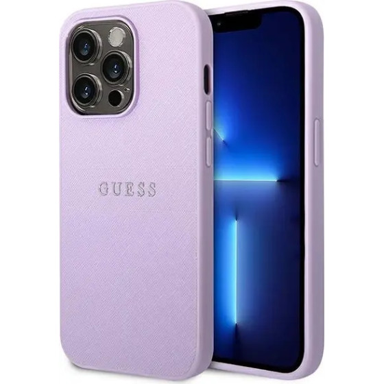 Guess GUHCP14LPSASBPU iPhone 14 Pro 6,1'' fioletowy/purple Saffiano Strap - (GUE002376-0)