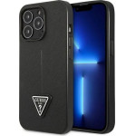 Guess GUHCP14LPSATLK iPhone 14 Pro 6.1 black/black hardcase SaffianoTriangle Logo - (GUE002332-0)