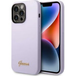 Guess GUHCP14LSLSMU iPhone 14 Pro 6.1 purple/purple hard case Silicone Vintage Gold Logo - (GUE002284-0)