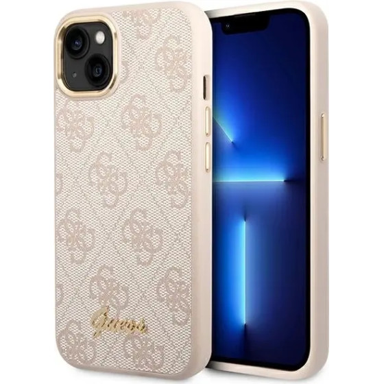 Guess GUHCP14MHG4SHP iPhone 14 Plus 6.7 pink / pink hard case 4G Vintage Gold Logo - (GUE002311-0)
