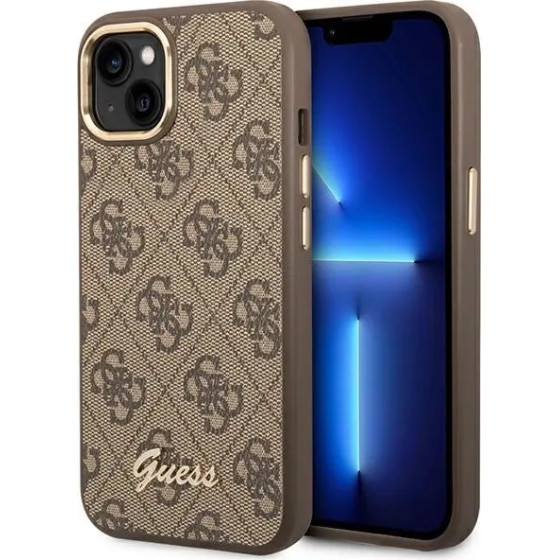 Guess GUHCP14MHG4SHW iPhone 14 Plus 6.7 brown / brown hard case 4G Vintage Gold Logo - (GUE002295-0)