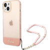 Guess GUHCP14MHGCOHP iPhone 14 Plus 6.7 pink/pink hardcase Translucent Pearl Strap - (GUE002243-0)